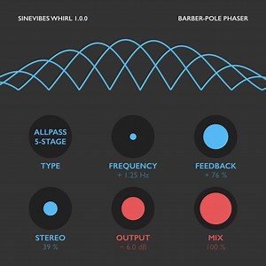 Sinevibes releases Whirl barber-pole phaser plugin for Mac