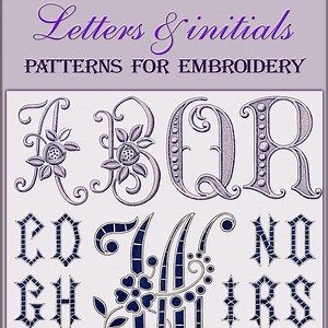 Letters Designs Pattern,alphabet Hand Embroidery,vintage French Fonts - Etsy