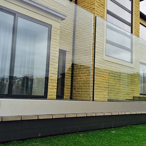 U Channel Aluminium Glass Railing