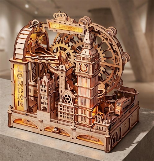 3D Wooden Marble Run London Model – Mechanical DIY Puzzle With Lights Gift - Etsy UK