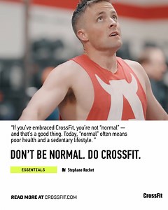 Being “normal” often means unhealthy habits and chronic disease. CrossFit is the antidote — a path to better health, community, and strength. Ready to redefine your normal? Step out of your comfort zone, embrace the challenge, and discover what you’re capable of. 💪 👉 Read more in the article “Don’t Be Normal. Do CrossFit” on CrossFit.com. #CrossFit #Fitness #Workout #CrossFitCoach | CrossFit