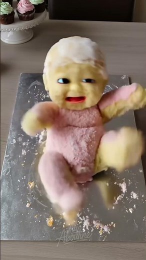 This Baby Cake is CURSED! 😈👶💀 #BabyCake #CursedCake #BakingFail #Cursed #Creepy