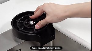 Kitchen Sink Glass Washer Black Sink Glass Washer Multiple Jet high Pressure Rinse Cup Washer Suitable for Most Beverage Ware (Black)