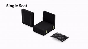 Belffin Corner Seat Module for Modular Sectional Sleeper Sofa Dark Grey