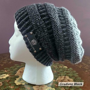 Hand Knit Gradient Slouch Beanie - Etsy Canada