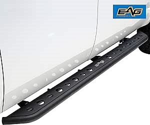 EAG Steel Running Boards Compatible with 07-18 Chevrolet Silverado/GMC Sierra Crew Cab Side Step Rails | Nerf Bars | Side Armor