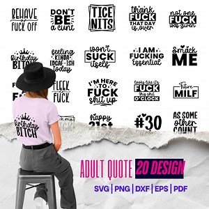 20 Adult Quote Clipart Bundle Svg Pdf Png Dxf Eps Format Clipart Instant Digital Download Files Apparel Prints Humor Stickers - Etsy