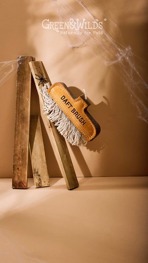 Meet Daft Brush!🧹🤪 It’s mega daft, devious, and a brush full of fun 🌀 For the silly dogs, the playful dogs, and all the dogs in between 🐶🐾 This one’s giving the spiders a fright 🕷️ and loves being chased right back! Daft Brush is made from suede offcuts that would otherwise go to waste, natural jute rope and wool felt ♻️ 100% biodegradable. 100% mischief ⚡️ The chase is on! #DaftBrush #EcoDogToys #NaturalPlay #BiodegradableFun #DogToyLaunch | Green & Wild's