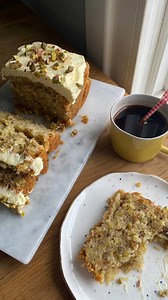 Deliciously light and tender, our courgette and pistachio loaf cake is crammed full of pistachios! Have you baked a sweet recipe with courgettes before? If not, this tender loaf cake topped with a cream cheese buttercream is sure to make you a convert. 💚 Head to our website for the full recipe. #courgettecake #pistachiocake #pistachioloafcake #loafcake | Good Housekeeping