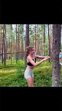 Alone in the Woods: Day 1 Log Cabin Survival Build 😱