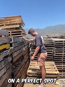 Building A Secret Fort Inside 1 Million Wood Pallets! | Dangie Bros