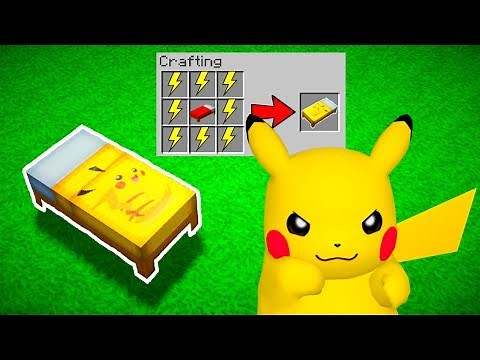 LA CAMA DE PIKACHU EN MINECRAFT ⚡ ¡¡ALTO VOLTAJE EN BEDWARS!! POKÉMON PIXELMON