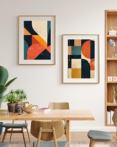Modern Abstract Art Prints: Colorful Geometric Wall Art (digital Download) - Etsy UK