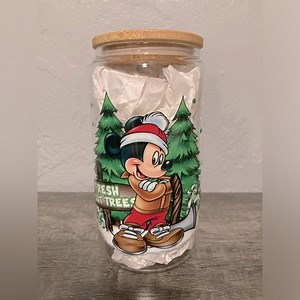 Hand Crafted Mickey Mouse Christmas Tree Farm Tumbler