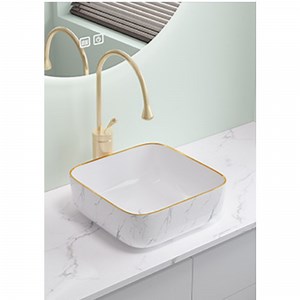 [Hot Item] Ceramic Wash Basin Sanitary Factory Gold Wash Basin
