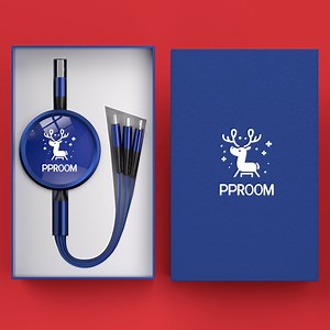 [Hot Item] Christmas Gift Customize Logo Data Cable Multi USB Port 3 in 1 Charging Cable for iPhone Multiple USB Charging Cord