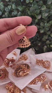 Premium gold replica screw back waterproof jhumkas Price- 650 $ To order pls WhatsApp@ 7995523763 | Tara Collections