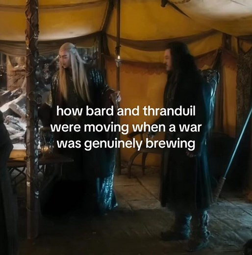 bard when his people are about to be brutally attacked by orcs 🙄🙄😴😴😴 bard when hot elf army arrives 😛😛😛 #thehobbit #bagginshield #lotr #bilbobaggins #hobbit