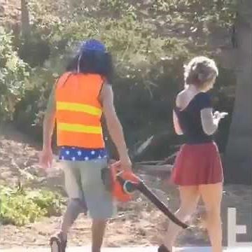 Funny Prank With a GIrl Wearing Mini Skirt