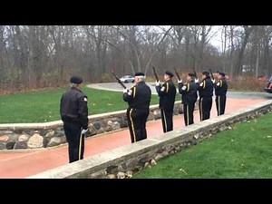 Rifle salute at Fort Custer National Cemetery