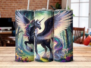 Emballage de gobelet magique Licorne aux ailes noires : 20 oz PNG (téléchargement numérique) - Etsy France