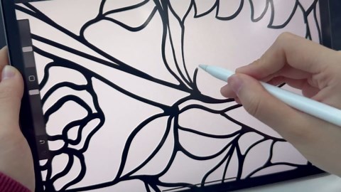 funlife Original Hand-Drawn Privacy Stained Glass Window Film, Double-Sided Opaque Static Cling Window Cling, Reusable Fine Texture Windows Decal for Bathroom, Chinoiserie Swallow, 22.83" x 118.11"