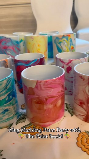 Learn mug marbling at your paint parties for kids & adults with...