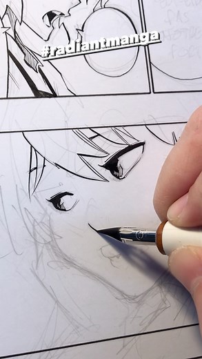 Valente Tony on Instagram: "#radiantmanga #radiant #manga #livedrawing #mangasmr #inking #shonen #jecontinueàvesquiléréso #trodetravailpourposterrégulièrement #mercidevotrpatience #bisous"