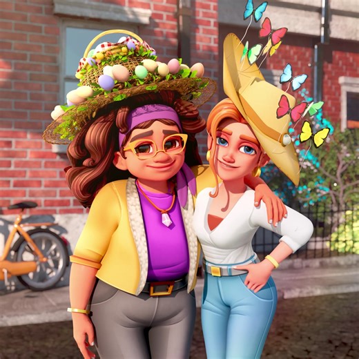 10K views · 593 reactions | Penny & Flo are all set for the Easter parade in England! Check out their fabulous hats!  Happy Easter everyone!  | Penny & Flo: Home Renovation | Facebook