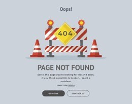 404 error page - Html Code Example by Nicepage