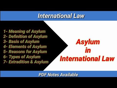 Asylum in International Law | Elements of Asylum | Types of Asylum
