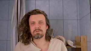 Curly Long Haired Bearded Man Experiencing Stock Footage Video (100% Royalty-free) 3913196479 | Shutterstock