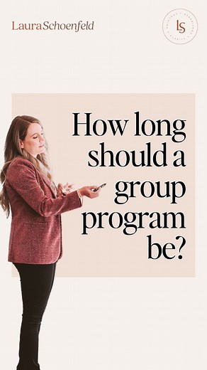 When it comes to designing a group program, one of the crucial decisions to make is about its duration. You want to hit that sweet spot that balances duration and results. So, how long should a group program be? 🤔⁠ ⁠ Here’s my take: Make it long enough that someone can achieve great results but short enough that they’re not overwhelmed by the length of the commitment.⁠ ⁠ ✔️ It’s about finding just enough time for participants to make noticeable and valuable progress. It doesn’t have to be a mon