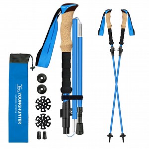 [Hot Item] 5 Section 7075 Aluminum Foldable Climbing Superlight Trekking Pole Walking Stick