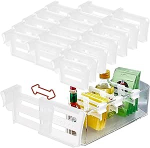 18 pc refrigerator dividers plastic adjustable drawer dividers