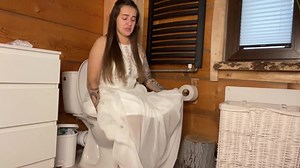 Wedding dress poop