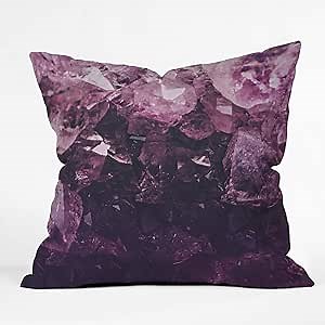 Deny Designs Amethyst Gemstone Throw Pillow, 16" x 16"
