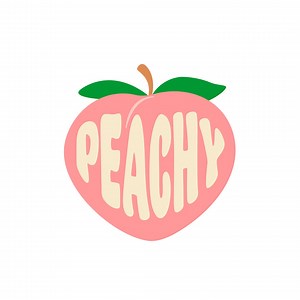 Peachy SVG | Peach | Vector | Fruit | Digital Download | Logo - Etsy