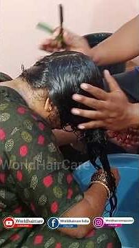 Village Women Head Shave At Home | Fake Head Shave #shots
