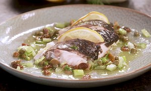 Mulet citron fenouil, sauce méditerranéenne