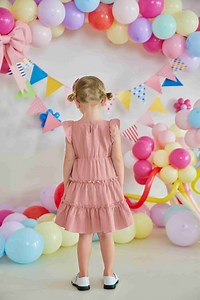 Arshiner Toddler Girls Beige Dress Ruffle Sleeveless Tiered Swing Twirly Dresses Cute Summer Beach Sundress 4T - Walmart.com