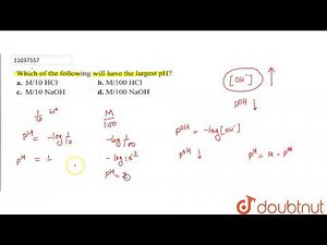 Which of the following will have the largest `pH`?