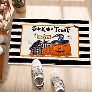 Halloween Door Mat Halloween Welcome Mat 30"x18" Halloween Rug Halloween Bathroom Decor, Halloween Mat Trick Or Treat Decor Doormat Indoor Outdoor Decoration
