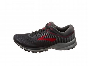 Brooks Mens Launch 5 - Ebony/Grey/Red - D - 9.5