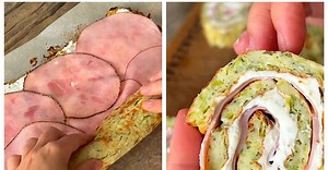 Ruladă cu dovlecei, șuncă și cremă de brânză, rețeta care a cucerit pe toată lumea. Ce ingredient secret trebuie să adaugi pentru un plus de savoare. VIDEO