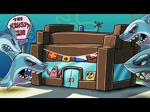 Minecraft | SHARKS INVADE BIKINI BOTTOM - (Spongebob Secure Base Challenge)