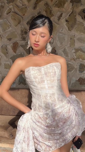 8.8K views · 28 reactions | In her dresses, she is both the muse and the mystery - a portrait in motion, where elegance meets ease, and every detail feels like a secret meant only for those who truly look | OnOnMM | Facebook