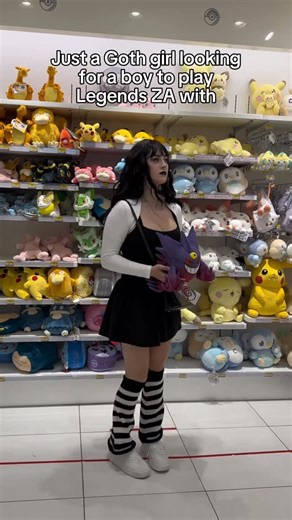 Buttercupcosplays on Instagram: "Seriously is there anyone who wants to play with me 🥺 #goth #gothgirls #gothgirl #egirl #egirls #alt #altgirl #lesbians #bisexual #girlfriend #blacklipstick #pokemon #pokemonfan #pokemonlegendsza"