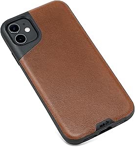 Mous - Protective Case for iPhone 11 - Contour - Brown Leather - No Screen Protector