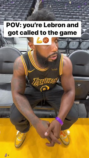 When the #Lakers coach call you to get in the game. #NBA #Lebron #basketball #sports #reels | CashNasty
